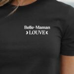 T-Shirt Noir Belle-Maman Louve lune coeur Pour femme-1