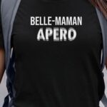 T-Shirt Noir Belle-Maman apéro face Pour femme-1