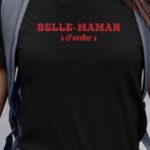 T-Shirt Noir Belle-Maman d'enfer Pour femme-1