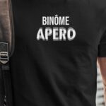 T-Shirt Noir Binôme apéro face Pour homme-1