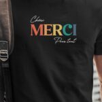 T-Shirt Noir Chéri merci pour tout Pour homme-1