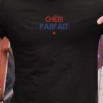T-Shirt Noir Chéri parfait Pour homme-1