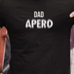T-Shirt Noir Dad apéro face Pour homme-1
