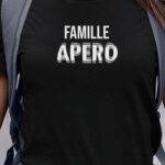 T-Shirt Noir Famille apéro face Pour femme-1