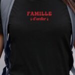 T-Shirt Noir Famille d'enfer Pour femme-1