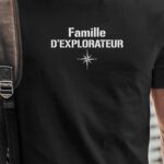 T-Shirt Noir Famille d'explorateur Pour homme-1
