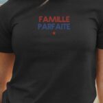 T-Shirt Noir Famille parfaite Pour femme-1