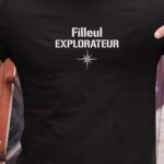 T-Shirt Noir Filleul explorateur Pour homme-1