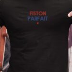T-Shirt Noir Fiston parfait Pour homme-1