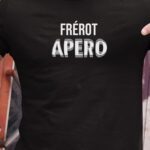 T-Shirt Noir Frérot apéro face Pour homme-1