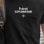 T-Shirt Noir Frérot explorateur Pour homme-1