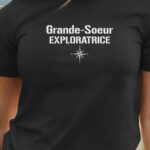 T-Shirt Noir Grande-Soeur exploratrice Pour femme-1