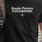 T-Shirt Noir Grands-Parents d'explorateurs Pour homme-1