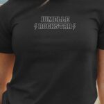 T-Shirt Noir Jumelle ROCKSTAR Pour femme-1