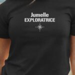 T-Shirt Noir Jumelle exploratrice Pour femme-1