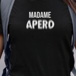 T-Shirt Noir Madame apéro face Pour femme-1