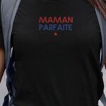 T-Shirt Noir Maman parfaite Pour femme-1
