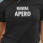 T-Shirt Noir Mamina apéro face Pour femme-1