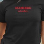 T-Shirt Noir Maminou d'enfer Pour femme-1