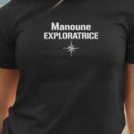 T-Shirt Noir Manoune exploratrice Pour femme-1