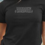 T-Shirt Noir Marraine ROCKSTAR Pour femme-1