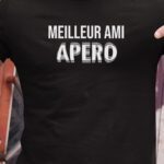 T-Shirt Noir Meilleur Ami apéro face Pour homme-1