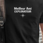 T-Shirt Noir Meilleur Ami explorateur Pour homme-1