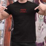T-Shirt Noir Papa d'enfer Pour homme-2
