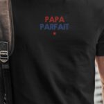 T-Shirt Noir Papa parfait Pour homme-1