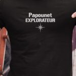 T-Shirt Noir Papounet explorateur Pour homme-1