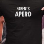 T-Shirt Noir Parents apéro face Pour homme-1