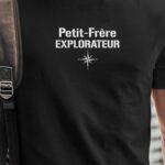 T-Shirt Noir Petit-Frère explorateur Pour homme-1