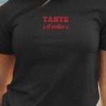 T-Shirt Noir Tante d'enfer Pour femme-1
