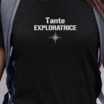 T-Shirt Noir Tante exploratrice Pour femme-1