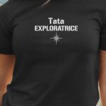 T-Shirt Noir Tata exploratrice Pour femme-1