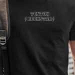 T-Shirt Noir Tonton ROCKSTAR Pour homme-1