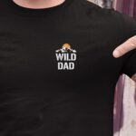 T-Shirt Noir Wild Dad coeur Pour homme-1