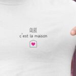 T-Shirt Blanc Albi C'est la maison Pour homme-2