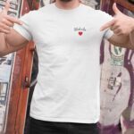 T-Shirt Blanc Alfortville Coeur Pour homme-1