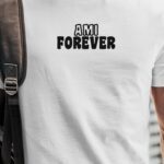 T-Shirt Blanc Ami forever face Pour homme-1