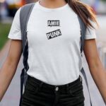 T-Shirt Blanc Amie PUNK Pour femme-2