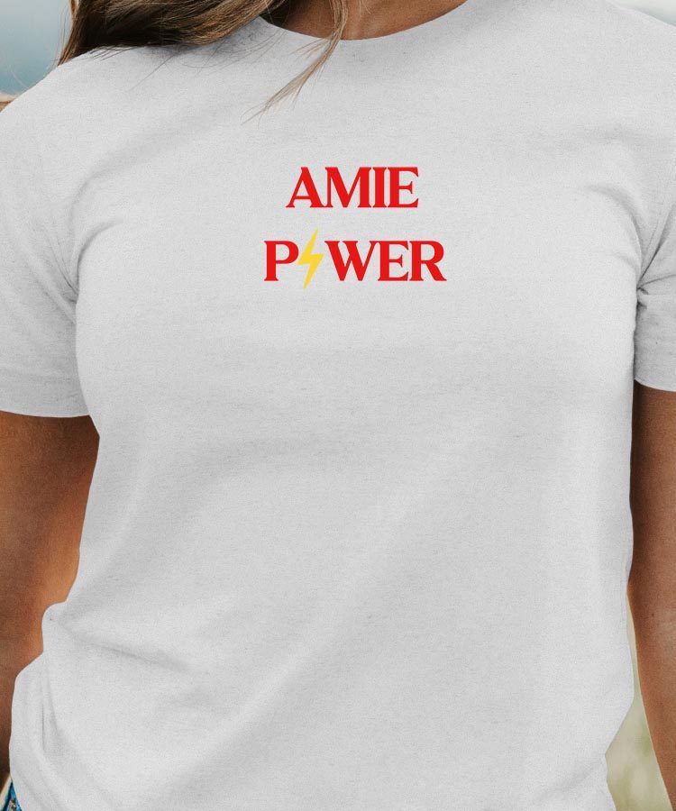 T-Shirt Blanc Amie Power Pour femme-1