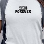 T-Shirt Blanc Amie forever face Pour femme-1