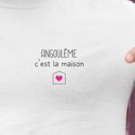 T-Shirt Blanc Angoulême C'est la maison Pour homme-2