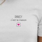 T-Shirt Blanc Annecy C'est la maison Pour femme-2