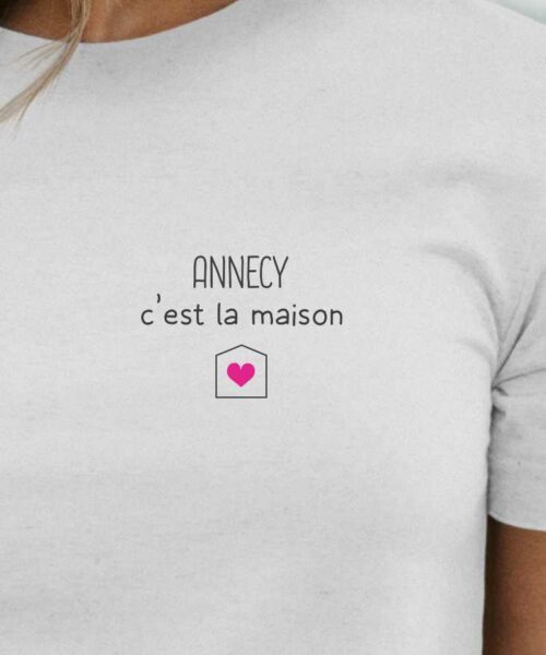 T-Shirt Blanc Annecy C'est la maison Pour femme-2