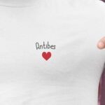 T-Shirt Blanc Antibes Coeur Pour homme-2