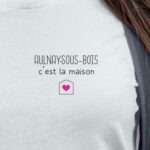 T-Shirt Blanc Aulnay-sous-Bois C'est la maison Pour femme-2