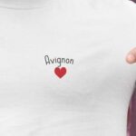 T-Shirt Blanc Avignon Coeur Pour homme-2