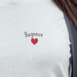 T-Shirt Blanc Bagneux Coeur Pour femme-2